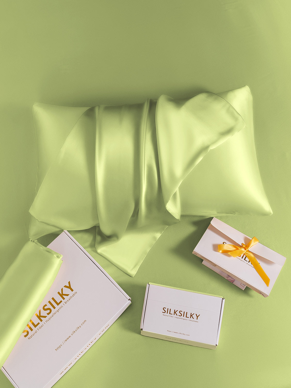 [Mint Green] SilkSilky-AU 19Momme Pure Silk Pillowcase 007