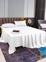 [White] SilkSilky-AU 22Momme Pure Silk Bedding Set 005,