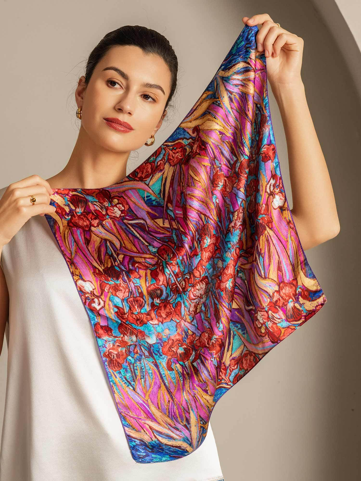[P095] SilkSilky-AU Pure Silk Scarf 005