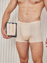 [Beige] SilkSilky-AU 100% Silk Jersey Men's Underwear 001