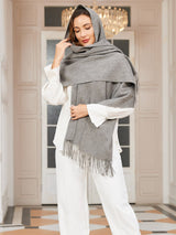 [Gray] SilkSilky-AU Wool Scarf 001