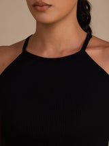 [Black] SilkSilky-AU Sleeveless Crew Neck Camisole 006