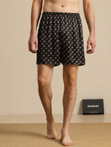 [Black Chain] SilkSilky-AU Men's Sleep Shorts 003
