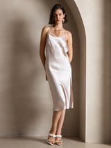 [Beige] SilkSilky-AU Sleeveless Dress 003
