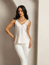 [Light Gray] SilkSilky-AU Sleeveless V Neck Camisole 005