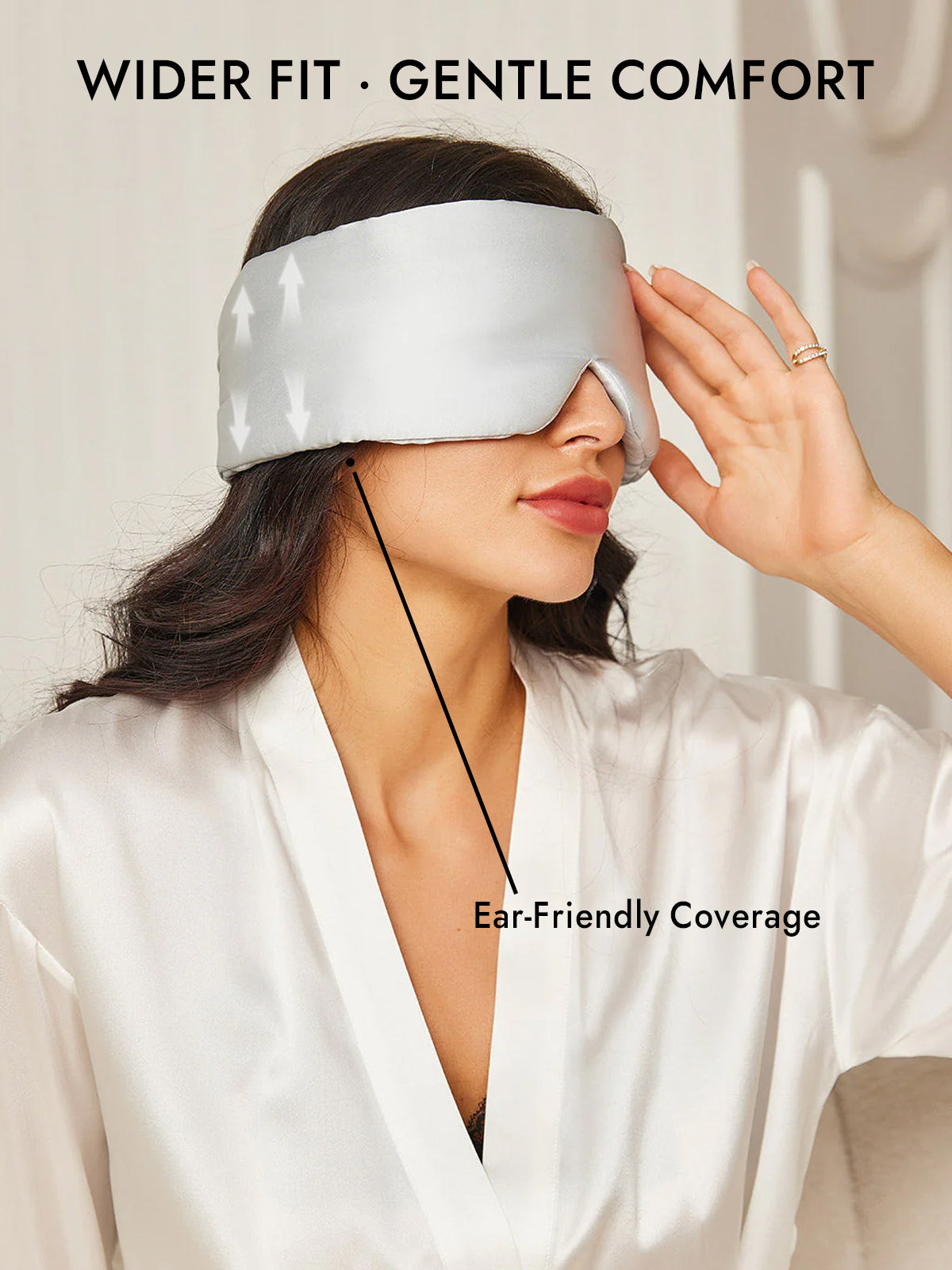 [Silver] SilkSilky-AU 19Momme Pure Silk Eye Mask 005