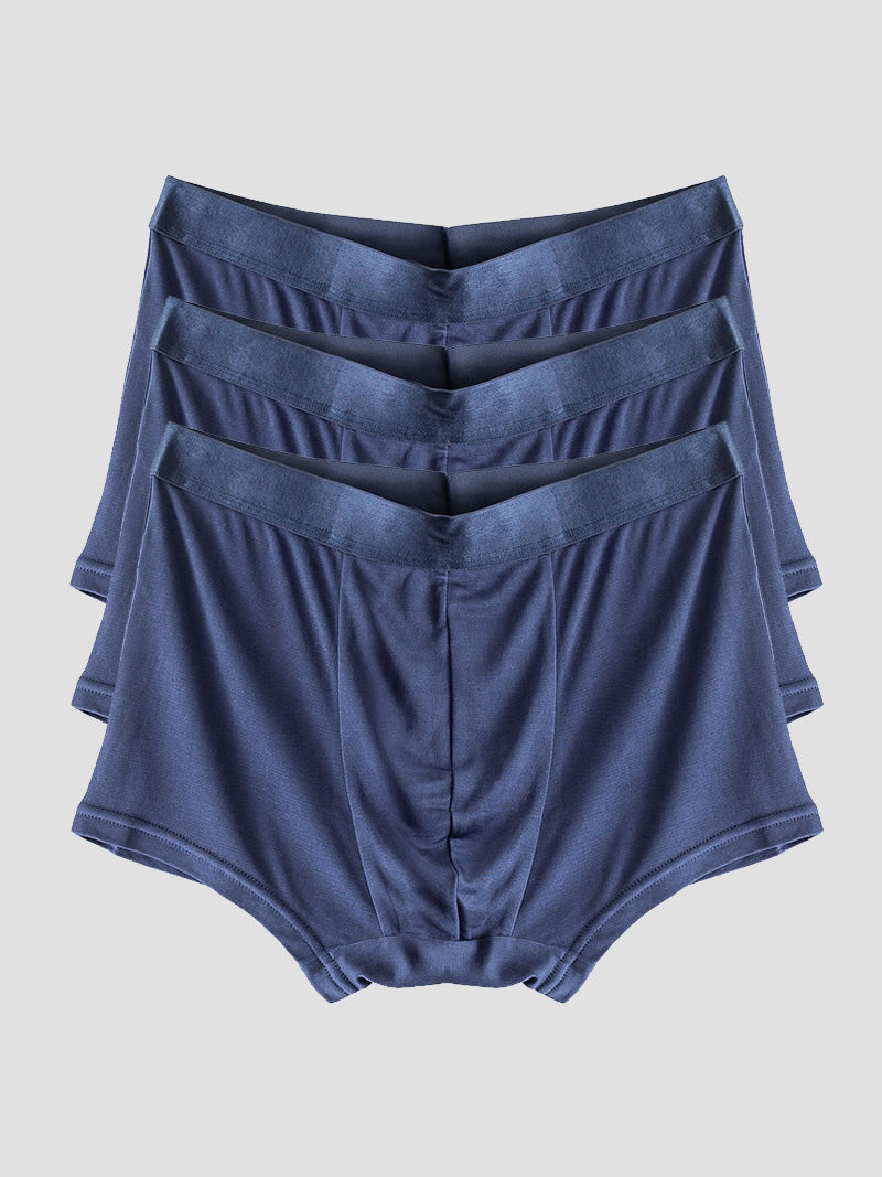 [Dark Blue] SilkSilky-AU Pure Silk Mens Underwear 005