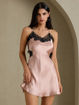 [Tuscany] SilkSilky-AU Sleeveless V Neck Nightgown 002