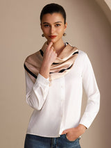 [Beige Square] SilkSilky-AU Scarf 003