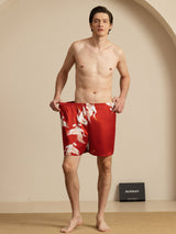 [Wine] SilkSilky-AU Men's Sleep Shorts 007
