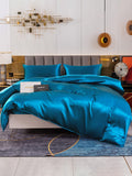 SilkSilky AU 19Momme Pure Silk Bedding Set Teal 002