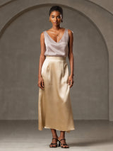 [Shadow Gray] SilkSilky-AU Sleeveless V Neck Camisole 008