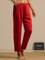 [Wine] SilkSilky-AU Women's Sleep Shorts 004