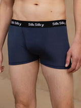 [Dark Blue] SilkSilky-AU 100% Silk Jersey Men's Underwear 003