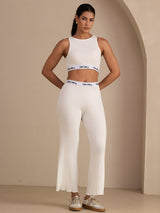 [White] SilkSilky-AU Womens Pants 007