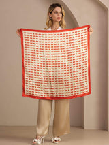 [Beige Cherry] SilkSilky-AU Scarf 003