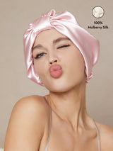 [Pink] SilkSilky-AU Sleep Cap 001