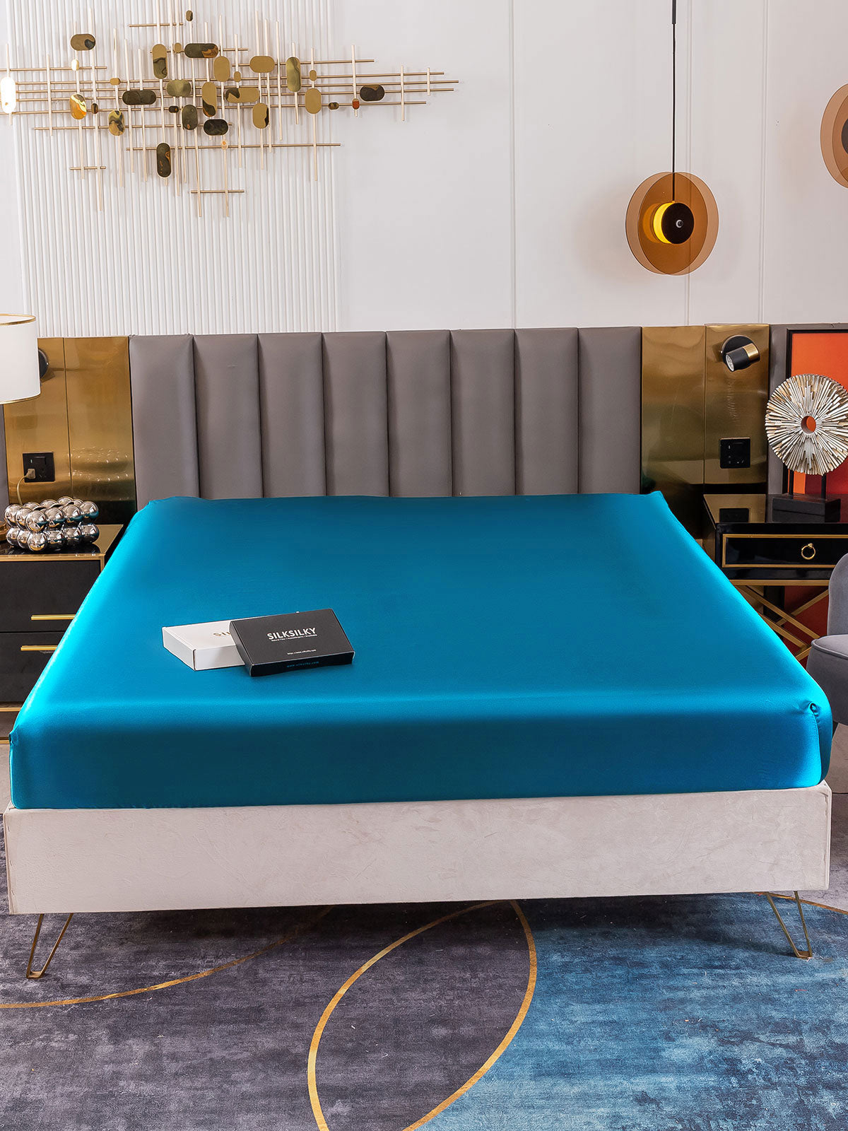 [Teal] SilkSilky-AU 19Momme Pure Silk Sheet 002