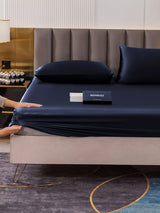 [Dark Blue] SilkSilky-AU 19Momme Bedding Set 006