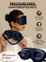 [Dark Blue] SilkSilky-AU 22Momme Sleep Mask 003