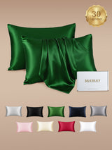 [Dark Green] SilkSilky-AU 30Momme Pillowcase 001