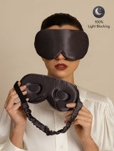 [Dark Gray] SilkSilky-AU 22Momme Sleep Mask 001