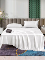 [White] SilkSilky-AU 25Momme Bedding Set 001