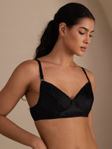 [Black] SilkSilky-AU Bra 003