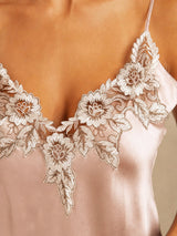 [Pink] SilkSilky-AU Sleeveless V Neck Nightgown 004