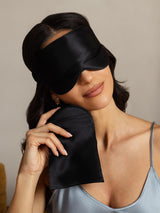 [Black] SilkSilky-AU Sleep Mask 001