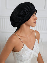 [Black] SilkSilky-AU Sleep Cap 004