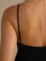 [Black] SilkSilky-AU Sleeveless V Neck Camisole 004