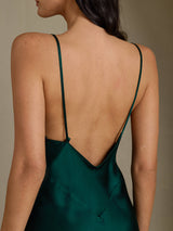 [Green] SilkSilky-AU Sleeveless V Neck Dress 006