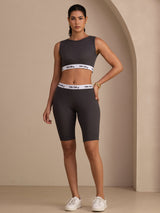 [Gray] SilkSilky-AU Sleeveless Crew Neck Women's Outfit Sets 004