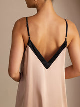 [Tuscany] SilkSilky-AU Spaghetti Strap V Neck Dress 002