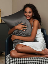 [Dark Gray] SilkSilky-AU 22Momme Pure Silk Pillowcase 002