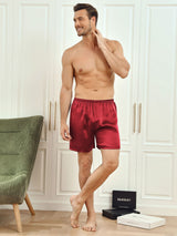 [Wine] SilkSilky-AU Men's Sleep Shorts 005