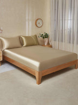 [Beige+Khaki] SilkSilky-AU 19Momme Bedding Set 001