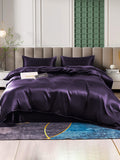 SilkSilky AU 25Momme Pure Silk Bedding Set DeepPurple 001