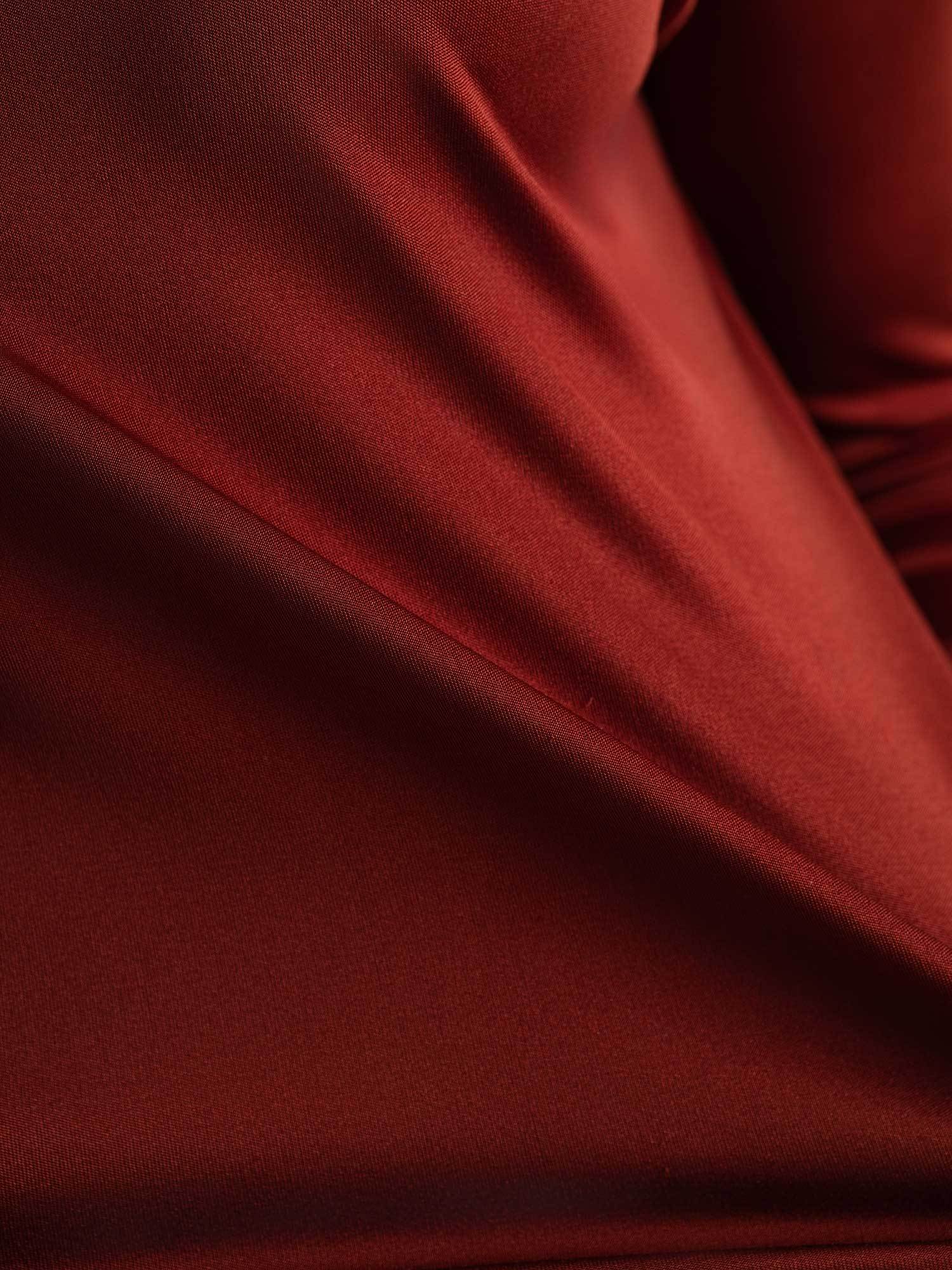 [Fired Brick] SilkSilky-AU Pure Silk Womens T-Shirt 005,