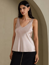 [Shadow Gray] SilkSilky-AU Sleeveless V Neck Camisole 003
