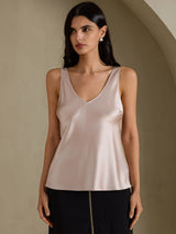 [Shadow Gray] SilkSilky-AU Sleeveless V Neck Camisole 001