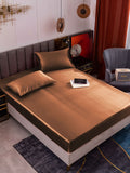 SilkSilky AU 19Momme Pure Silk Bedding Set Coffee 001