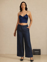 [Dark Blue] SilkSilky-AU Spaghetti Strap V Neck Camisole 006