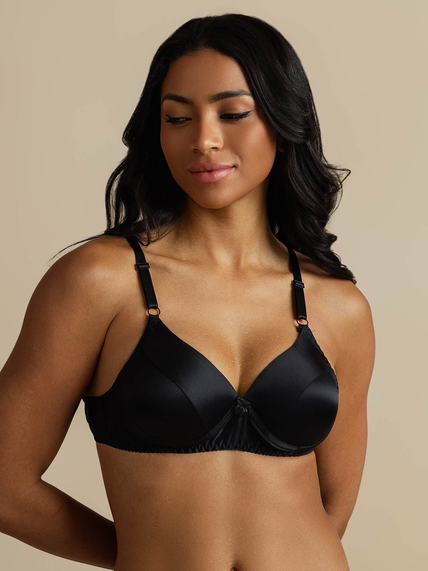 [Black] SilkSilky-AU Pure Silk Bra 003,