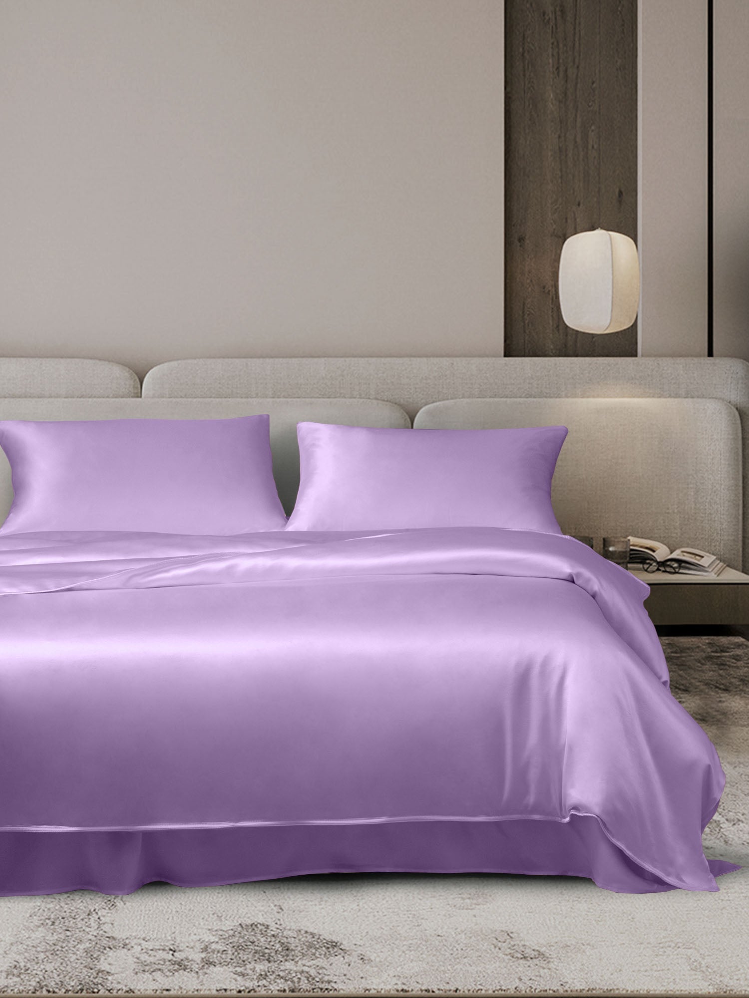 [Lavender] SilkSilky-AU 19Momme Bedding Set 001