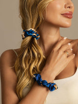 [Navy Dragon] SilkSilky-AU Scrunchie 005