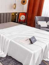 [White] SilkSilky-AU 19Momme Sheet 001