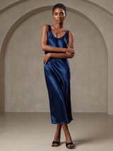 [Dark Blue] SilkSilky-AU Sleeveless Dress 001