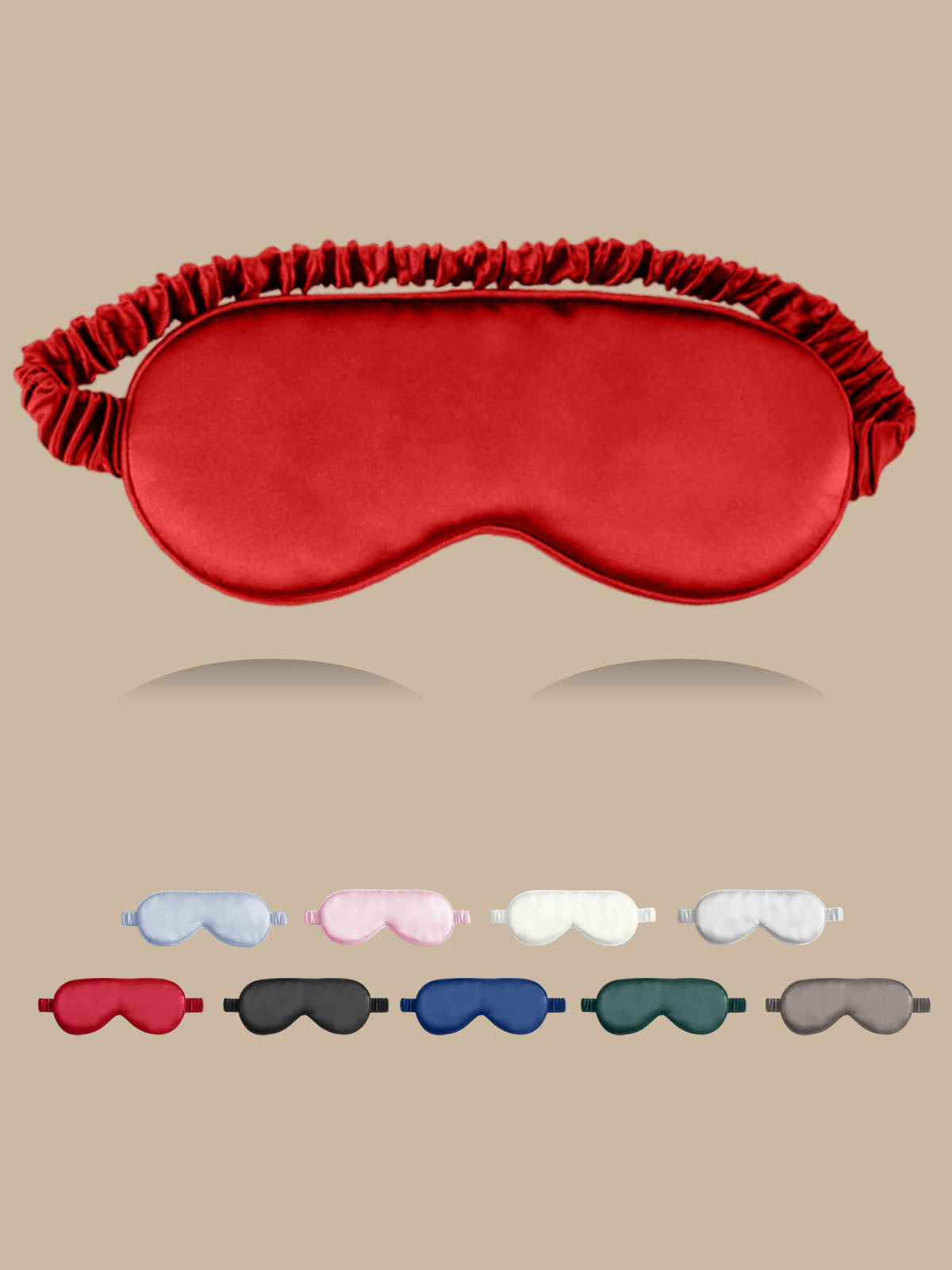 [Dark Red] SilkSilky-AU 19Momme Pure Silk Eye Mask 001